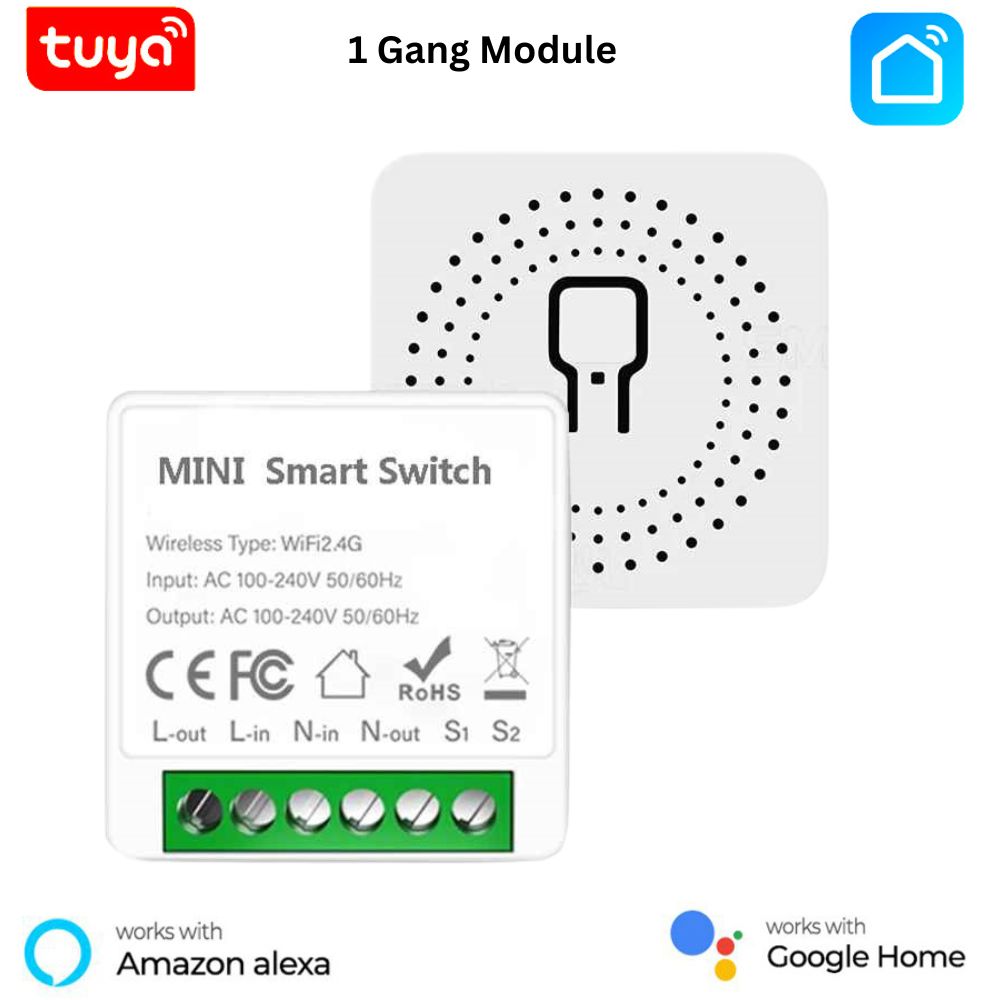 1  Gang Tuya WiFi Smart Light Switch Module, Mini Module, Light Swtch, Tuya Smart Switch