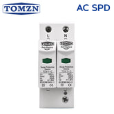 TOMZN AC SPD 2P 275V Surge Protector | Type 2 Lightning Protection Device | AC Surge Arrester