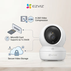 EZVIZ H6C PRO - 2MP IR NIGHT VISION 360° PANORAMIC PAN & TILT WI-FI INDOOR CAMERA