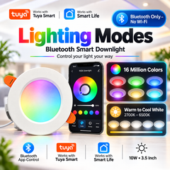 10W RGB+CCT Bluetooth Smart LED Downlight 3.5 Inch – Tuya Smart & Smart Life