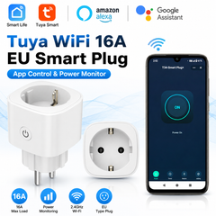 Tuya WiFi 16A EU Smart Plug with Power Meter