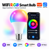 WiFi RGB Smart LED Bulb 10W – Tuya & Smart Life App Control, Alexa & Google Home Compatible