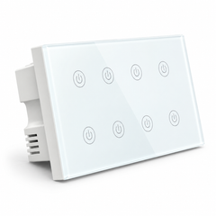 Tuya Smart WiFi 8 Gang Touch Wall Switch with Power Monitoring | Alexa & Google Home Compatible