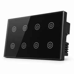 Tuya Smart WiFi 8 Gang Touch Wall Switch with Power Monitoring | Alexa & Google Home Compatible