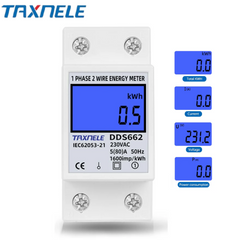 Taxnele 80A dinrail energy meter, cost meter, energy meter, submeter, watt meter
