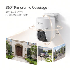 EZVIZ H8C - 4MP COLOR NIGHT VISION 360° PANORAMIC PAN & TILT WI-FI IP65 OUTDOOR CAMERA