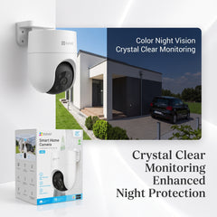 EZVIZ H8C - 4MP COLOR NIGHT VISION 360° PANORAMIC PAN & TILT WI-FI IP65 OUTDOOR CAMERA