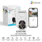 EZVIZ H8C - 4MP COLOR NIGHT VISION 360° PANORAMIC PAN & TILT WI-FI IP65 OUTDOOR CAMERA