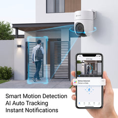 EZVIZ H8C - 2MP COLOR NIGHT VISION 360° PANORAMIC PAN & TILT WI-FI IP65 OUTDOOR CAMERA