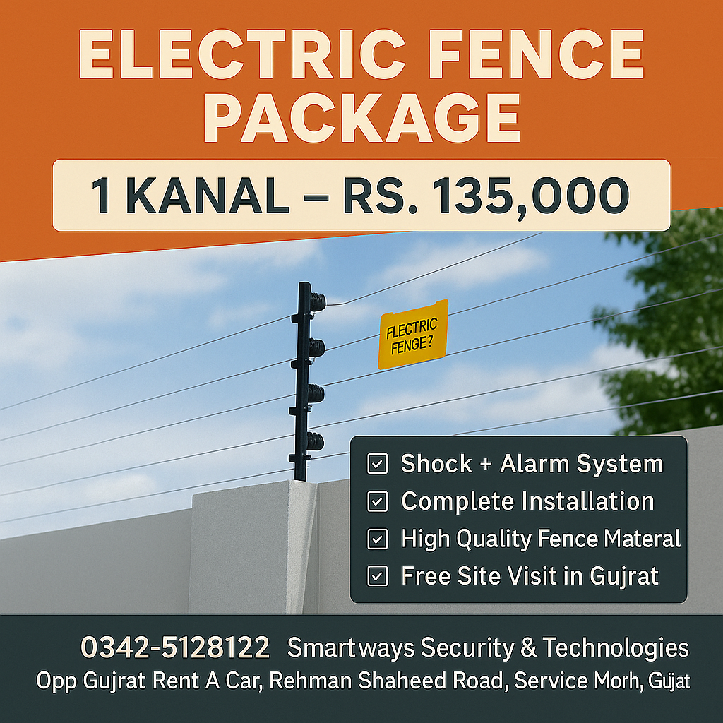 Electric Fence System 1 Kanal Package, Fence System, House Security, Wall Fencing