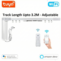 Tuya Smart WiFi Curtain Motor – Remote + App + Alexa Google Control | 3.2M/4.2M Track
