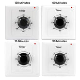 Motor Timer Switch - 15, 30, 60 & 120 Minutes Variations - 15A Load Rating