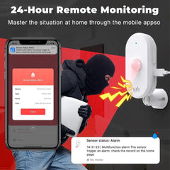 Tuya Smart USB Type-C WiFi PIR Motion Sensor | Smart Life Human Motion Detector | 80dB Security Alarm | Home Security System