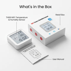 Smart WiFi Temperature & Humidity Sensor LCD Display – Tuya Smart Life TH08