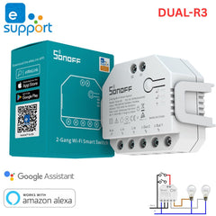 SONOFF DUALR3 2 Gang Dual Relay Module DIY MINI Smart Switch, Mini Switch, Sonoff Device