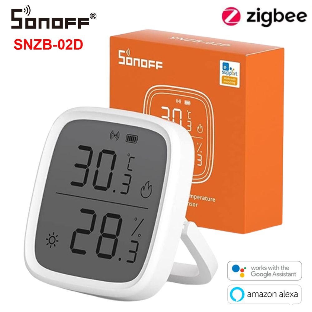 SONOFF SNZB-02D Zigbee Smart Temperature Humidity Sensor With LCD Screen, SNZ-02D, Zigbee Thermometer