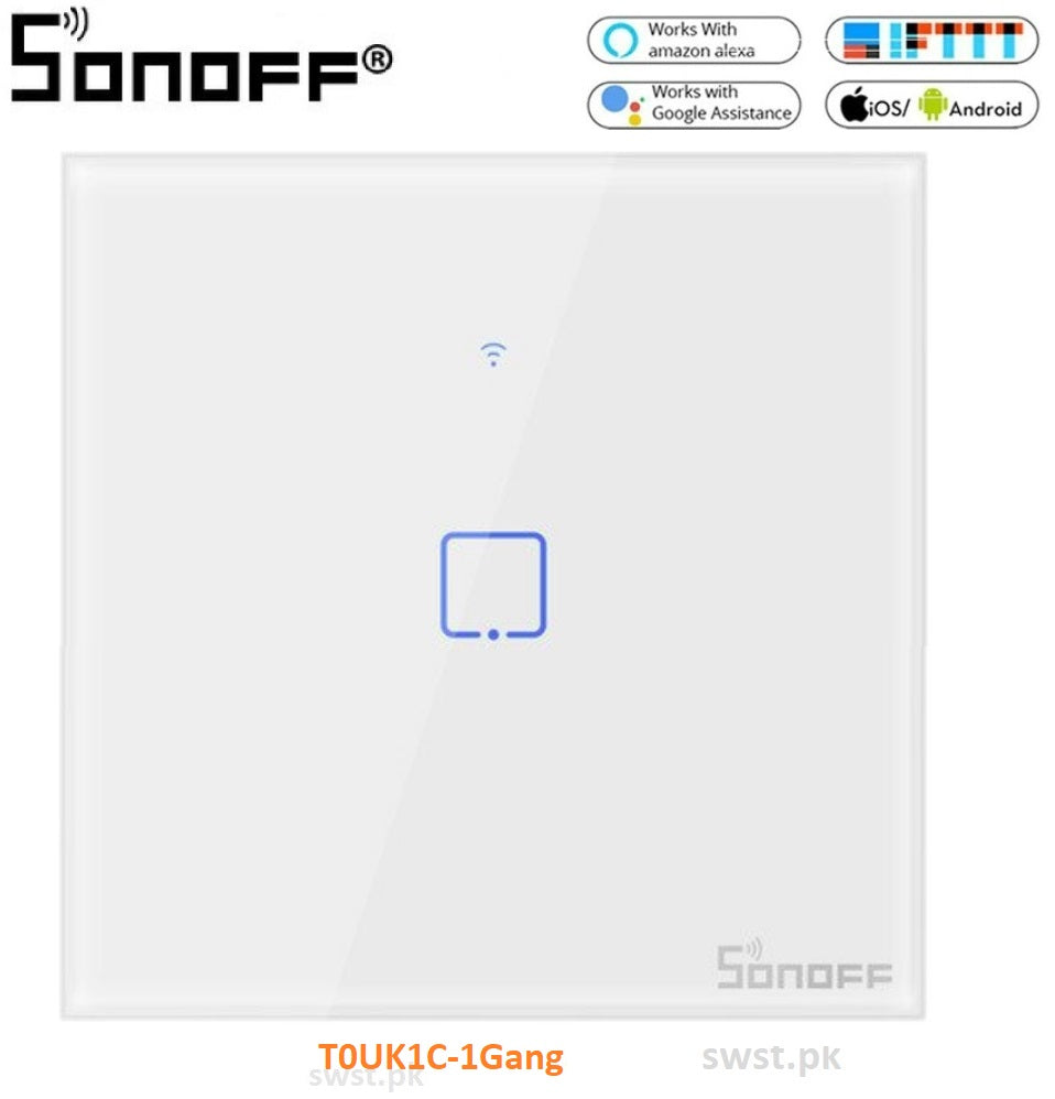 SONOFF SWITCHES, 1 GANG WALL TOUCH,  TOUK1C