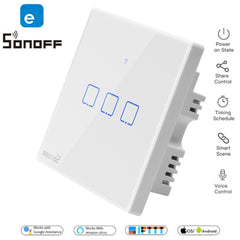 SONOFF T0UK3C -3 Gang Smart Wall Touch Switch, TOUK3C, Wall Touch Switch