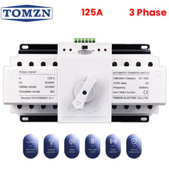 ATS, 125A ATS, AUTOMATIC TRANSFER SWITCH, T0Q3-125/4P, TOMZN  3P ATS,  TOMZN AUTOMATIC SWITH