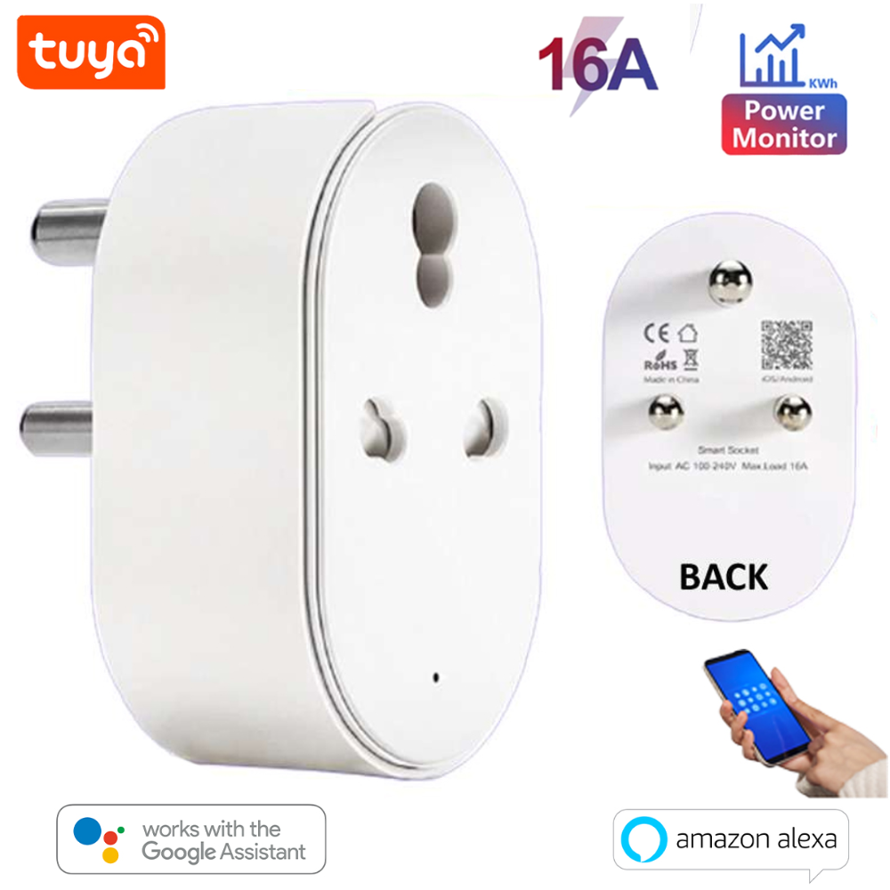 Tuya Smart Wifi SA Plug, Air Conditioner Plug, Gayser Plug, Tuya Plug, Wifi Plug, Smart Plug, Smart Socket, Wifi Socket, Power Meter Plug
