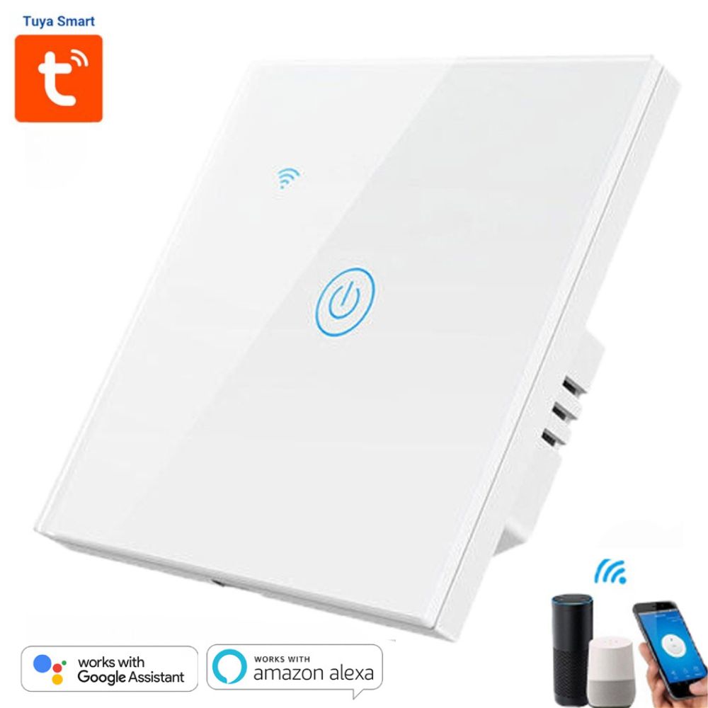 Tuya WiFi 1 Gang Wall Touch Switch,
Smar Devices, Smart Wall switches, wall switch, Tuya wall switch, Wall touch switch, Tuya switches, smart devices, smart devices, smart home automation, wifi switch