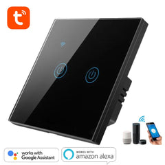WALL SWITCHES, TUYA SWITCHES, 2 GANG WALL TOUCH SWITCHES