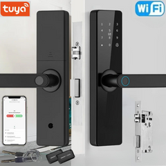 Tuya Smart WiFi Door Smart Lock – Keyless Entry with App Control, Passcode, RFID, & Mechanical Key | Home Security