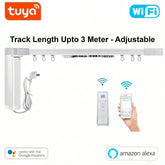 Tuya Smart WiFi Curtain Motor – Remote + App + Alexa Google Control | Upto 3 Meter Track
