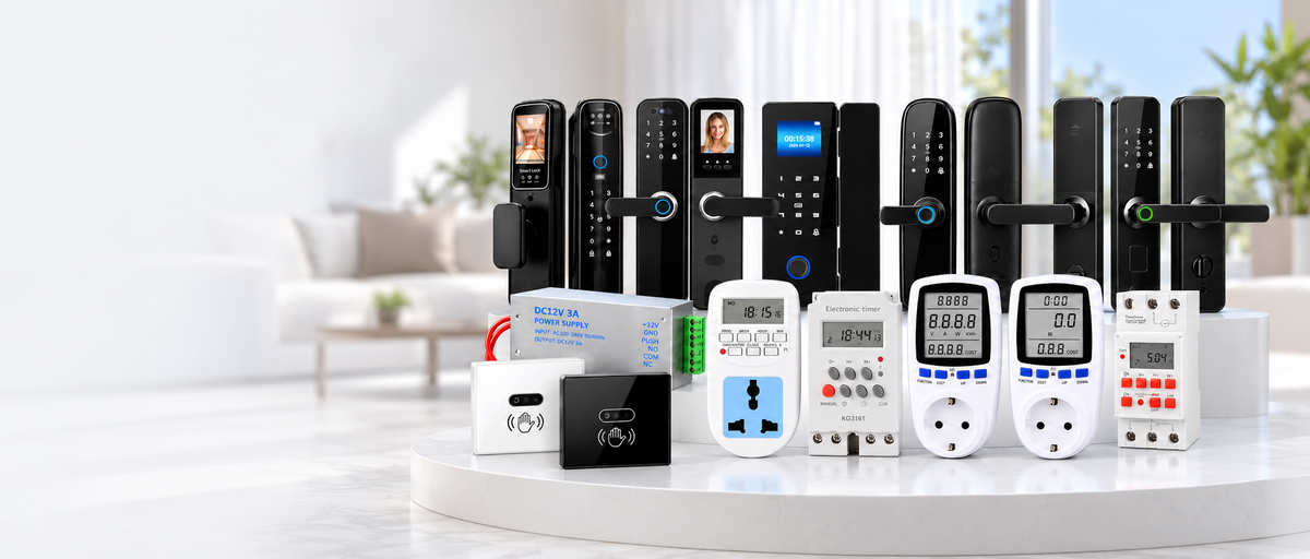 Selected clearance door locks, timer switches and energy meters