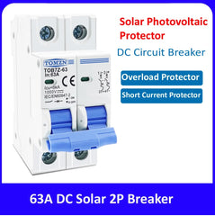 Tomzn 2P DC 1000V Solar Circuit Breaker DC Breaker 32A, 63A - 63A