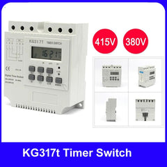 3 Phases KG317T 380V Weekly Programmable Timer Switch