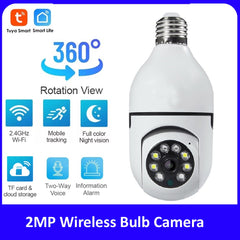 Tuya 2MP Wireless Bulb Camera | 360° Rotation | Smart Motion Tracking
