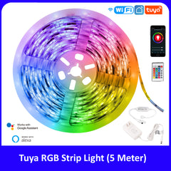 5M Tuya WiFi Smart RGB Led Strips Light with 24 Keys Remote