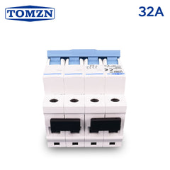 TOMZN TOB1Z-63 4P DC MCB 32A 1000V Mini Circuit Breaker | Solar PV Protection Breaker | DIN Rail Mount