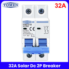 Tomzn 2P DC 1000V Solar Circuit Breaker DC Breaker 32A, 63A - 63A