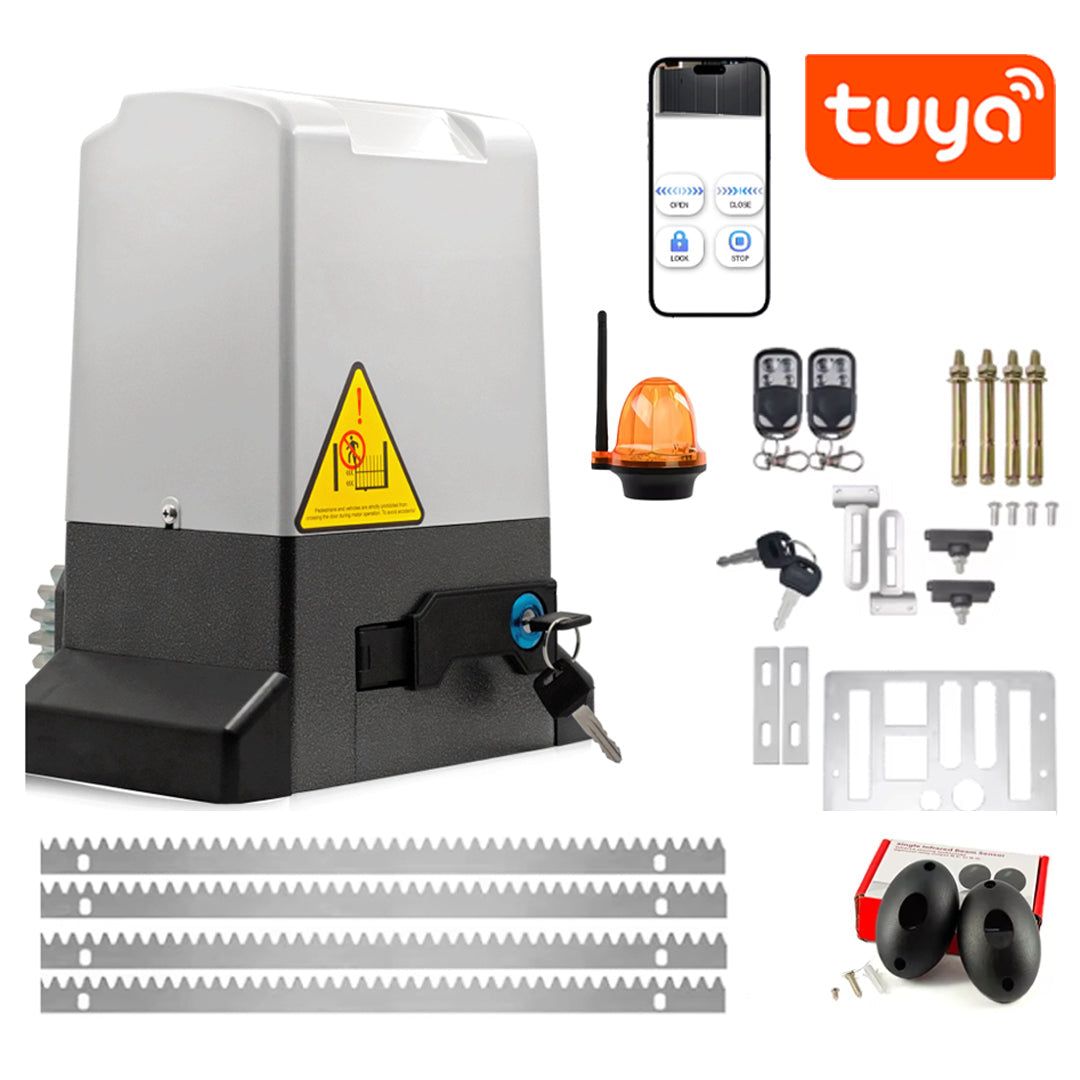 Tuya WiFi Electric Sliding Gate Motor for 800kg Gate Weather-Resistant, High Durability