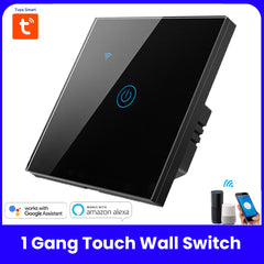 Tuya WiFi 1 Gang Wall Touch Switch - White/Black