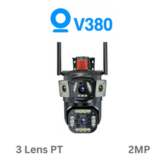 3 Lens Wireless Security PT Out Door Camera