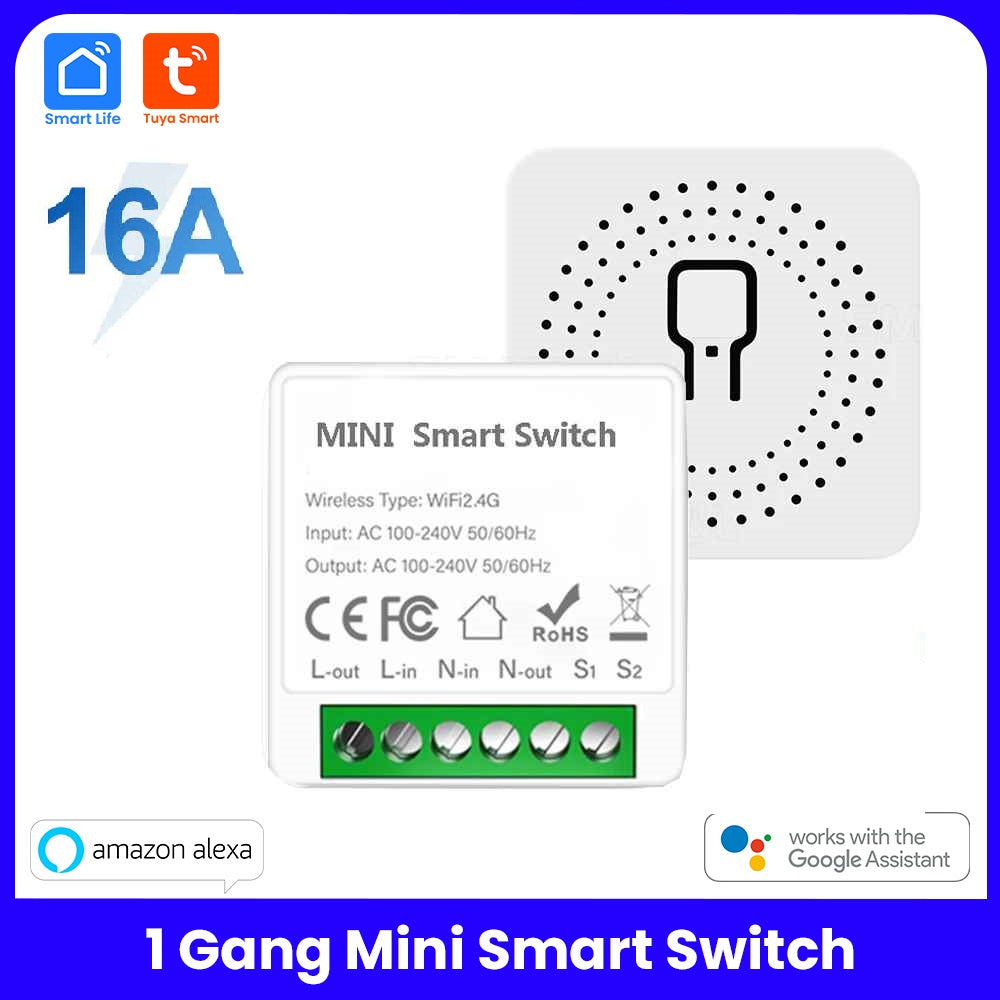 1 2 3 4 Gang Tuya WiFi Smart Light Switch Module - No Hub Needed