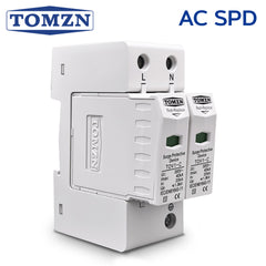 TOMZN AC SPD 2P 275V Surge Protector | Type 2 Lightning Protection Device | AC Surge Arrester