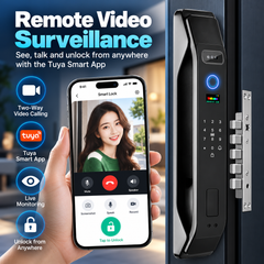 K-10 Tuya Smart WiFi Door Lock with 3D Face Recognition, Video Calling & Fingerprint
