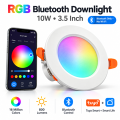 10W RGB+CCT Bluetooth Smart LED Downlight 3.5 Inch – Tuya Smart & Smart Life