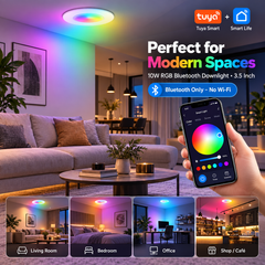 10W RGB+CCT Bluetooth Smart LED Downlight 3.5 Inch – Tuya Smart & Smart Life