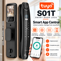 Tuya S01T Smart WiFi 3D Face Recognition Door Lock – Fingerprint, Password, Card, Key & App Unlock | unused condition with light cosmetic scratches only