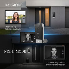 EZVIZ HP5 Smart Home Video Doorphone 1080P | 7-inch Touch Screen | WiFi 6 | Remote Door & Gate Unlock | RFID Access | Video Intercom System