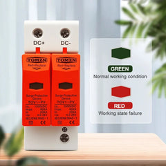 TOMZN TOV1-PV DC SPD Surge Protector 1000V 40KA | Solar PV Lightning Protection Device | DC Surge Arrester