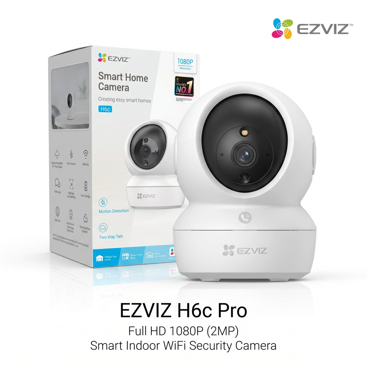 EZVIZ H6C PRO - 2MP IR NIGHT VISION 360° PANORAMIC PAN & TILT WI-FI INDOOR CAMERA