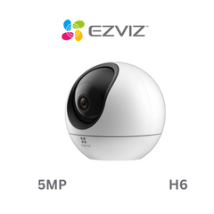 EZVIZ H6 3K - 5MP COLOR NIGHT VISION WITH STARLIGHT LENS¹, 360° PANORAMIC VIEW, AUTO ZOOM TRACKING WI-FI INDOOR CAMERA
