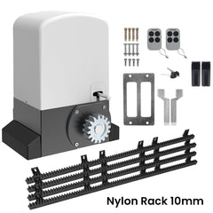 1000KG Automatic Sliding Gate Motor AC 220V | Heavy Duty Electric Gate Opener with Remote Control | Soft Start & Stop | Jujiang PYM-H220D