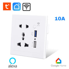 USB Socket, Wall USB Socket, Smart Socket, USB port, Tuya Socket USB